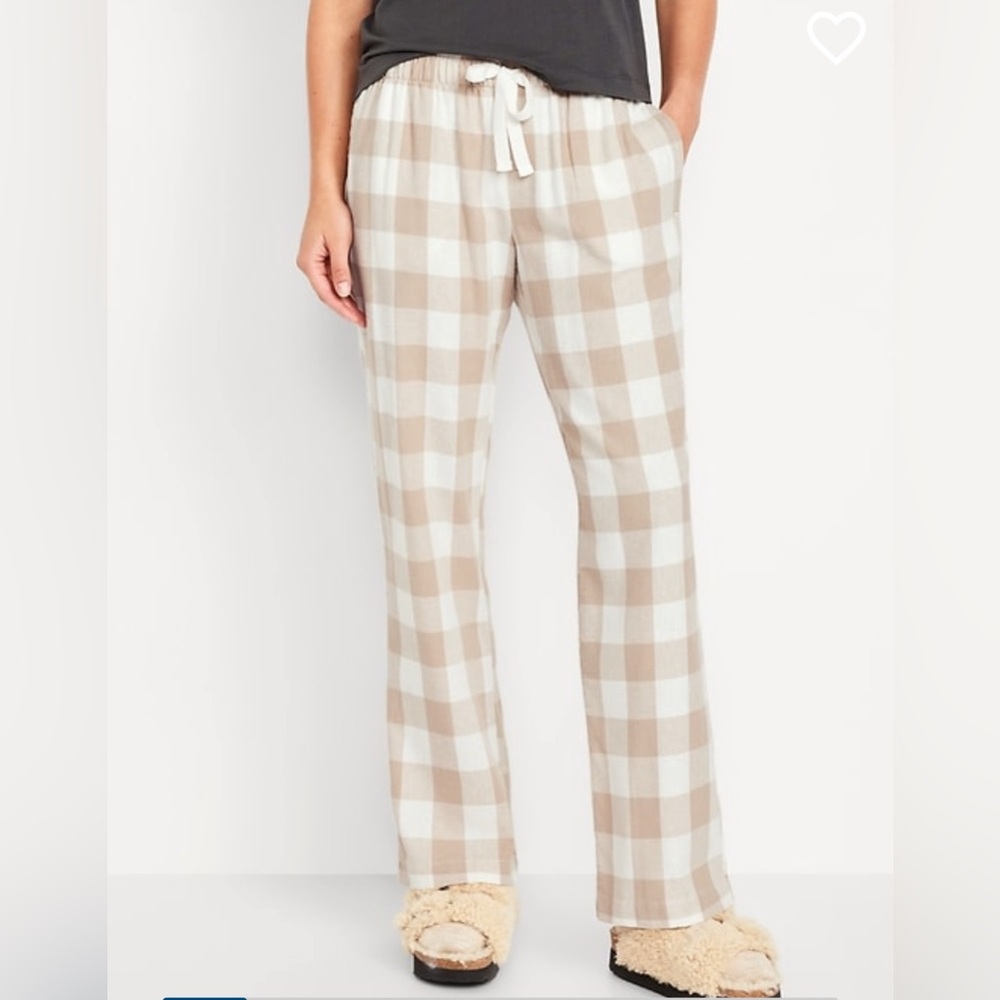 Women’s Neutral Buffalo Plaid Flannel Pajama 3x,4x